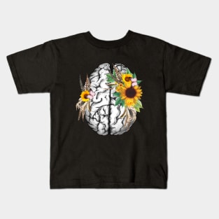 Brain Floral, Mental Health Matters 28 Kids T-Shirt